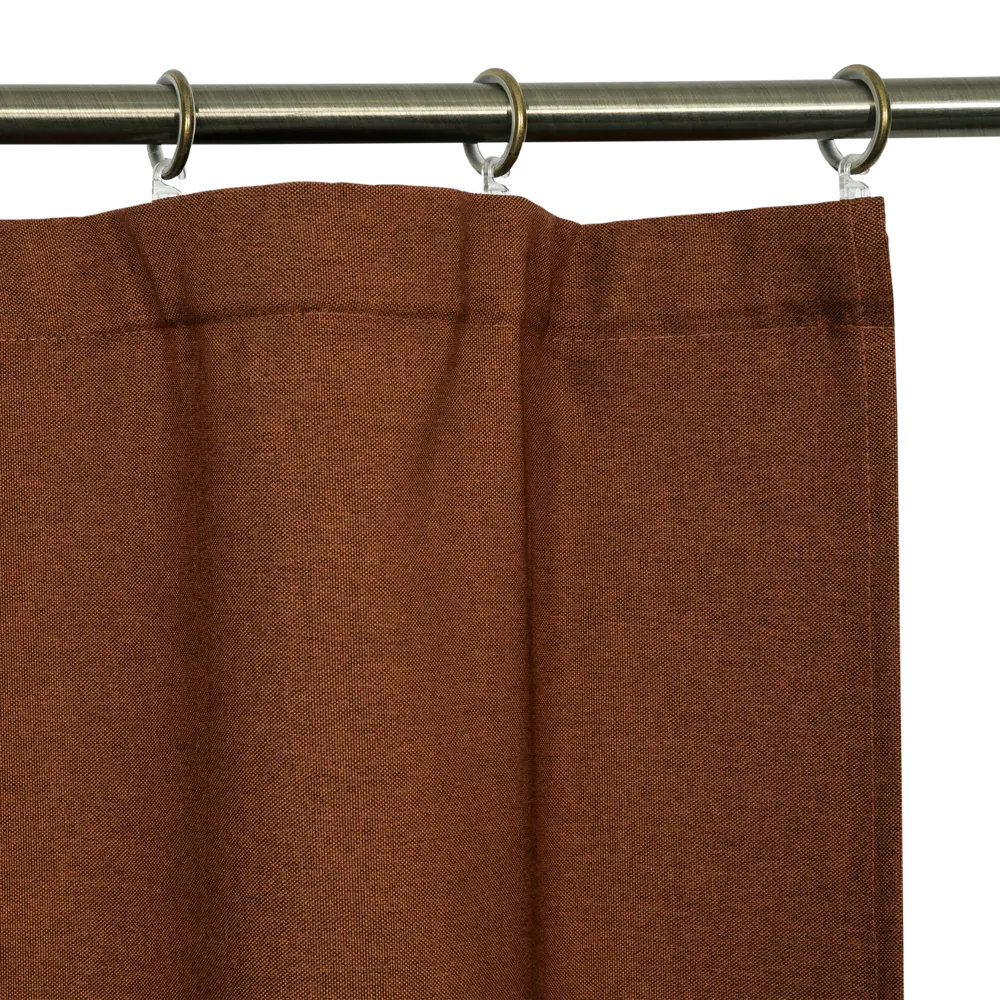 Штора на ленте Paris 160x280 см полиэстер однотон цвет терракотовый GARDEN STLM-2078928 - Вид №2