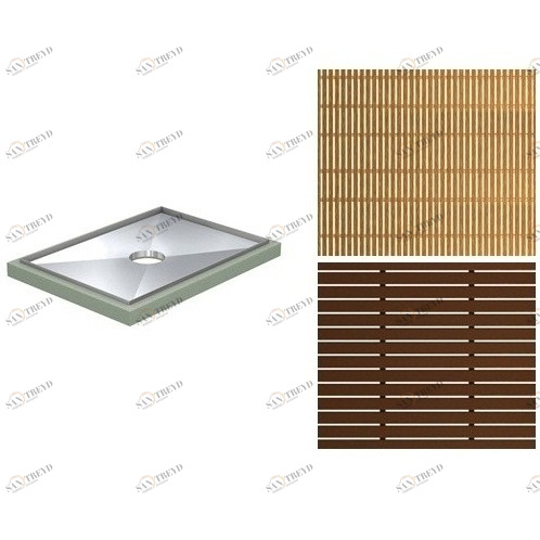 Поддон L=700мм, ширина 500мм, установочная высота 62 мм ACO Душевые поддоны из нержавеющей стали 38784