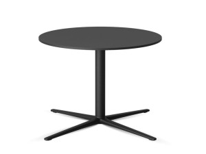 Круглый журнальный столик из алюминия и дерева со спицами