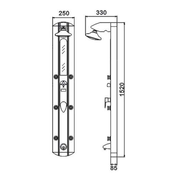 00152045 Душевая панель Gllon Santreyd  - Вид №1
