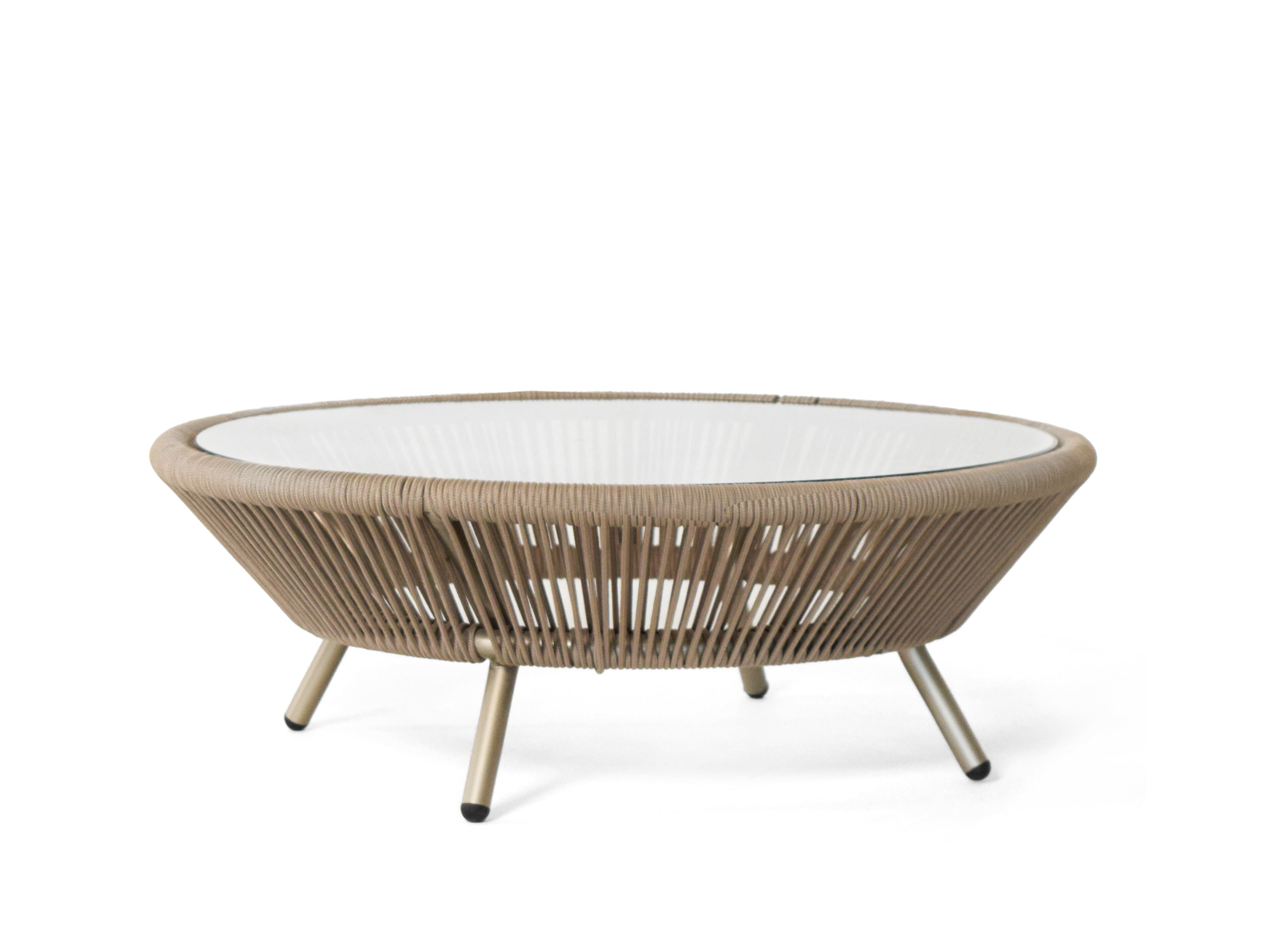 Круглый журнальный столик из алюминия и стекла ABLE Sunray ARCH-00083405 - Вид №1