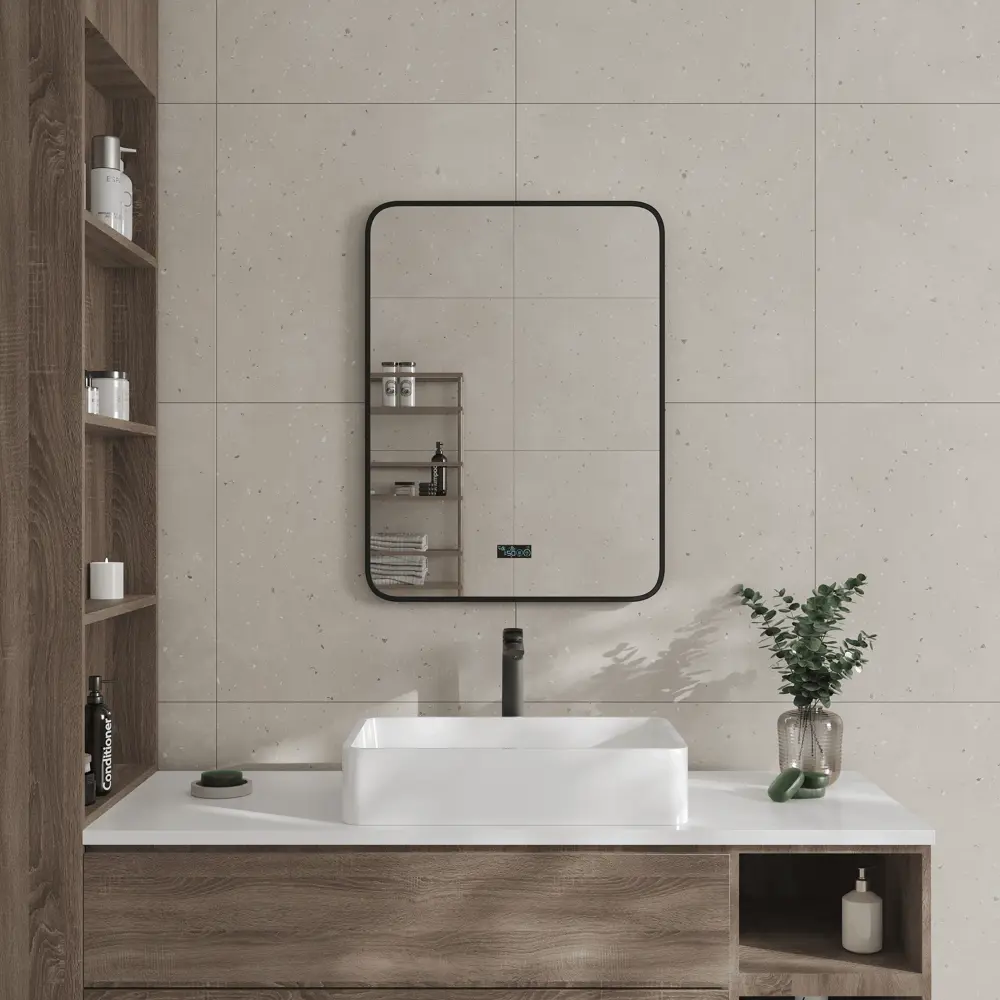 Зеркало для ванной Drive 60x80 см с подсветкой черный кант 89373643 STLM-2206178 Santreyd - Вид №10