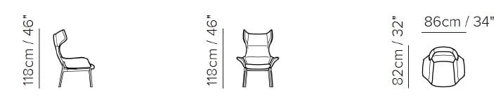 Кресло с высокой спинкой Natuzzi Italia Aura ARCH-00059140 - Вид №4