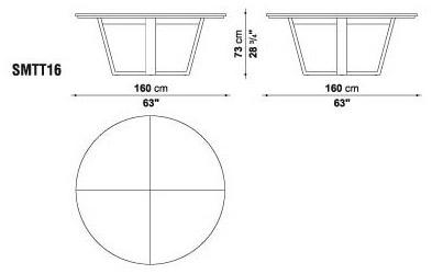 Maxalto Круглый деревянный стол с ленивой сьюзан Xilos sun-id-1379136 - Вид №6