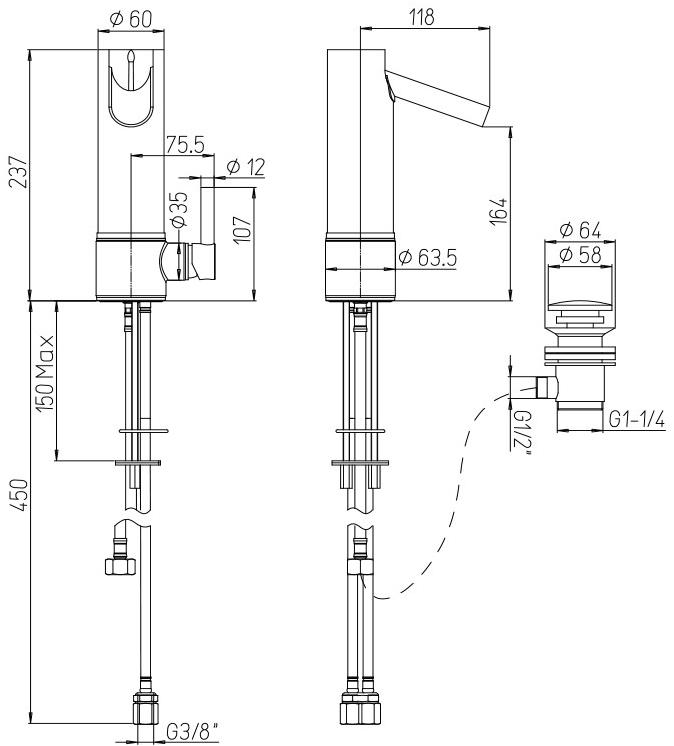 0FW00088JA00 Flower Смеситель для раковины, хром-стекло Jacuzzi Halo - Вид №2