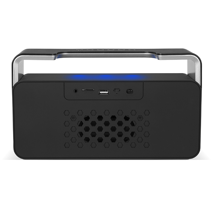 SV-015893 ps-185, черный, акустическая система 2.0, мощность 2x5 вт (rms), bluetooth, fm, usb, microsd, led-дисплей, часы, будильник, ручка для переноски, встроенный аккумулятор) Sven Santreyd  - Вид №2