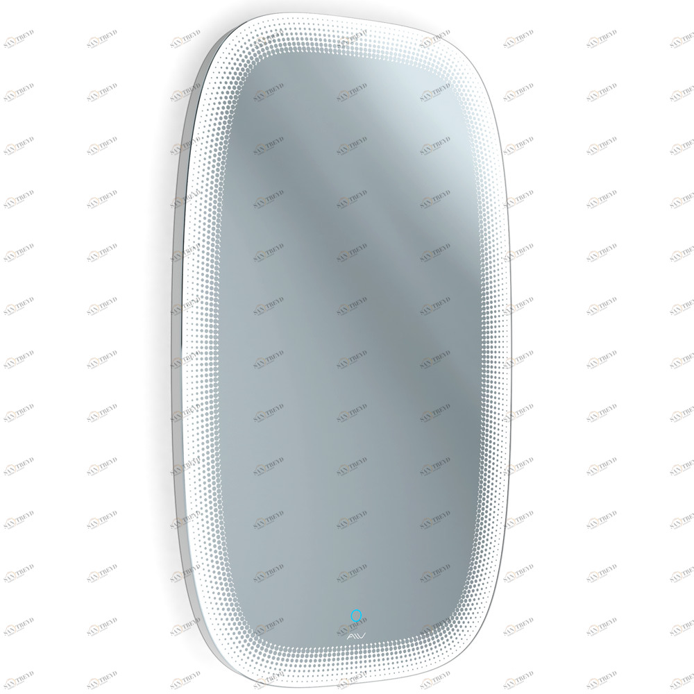 Зеркало в ванную с подсветкой овальное белое 60х100 см Matrix Lux ALAVANN MATRIX LUX 303899 Белый 