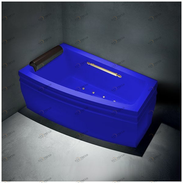 Ванна с аэромассажем синяя с золотом Gruppo treesse Blanque 1690 SXSTAV166CSIZ