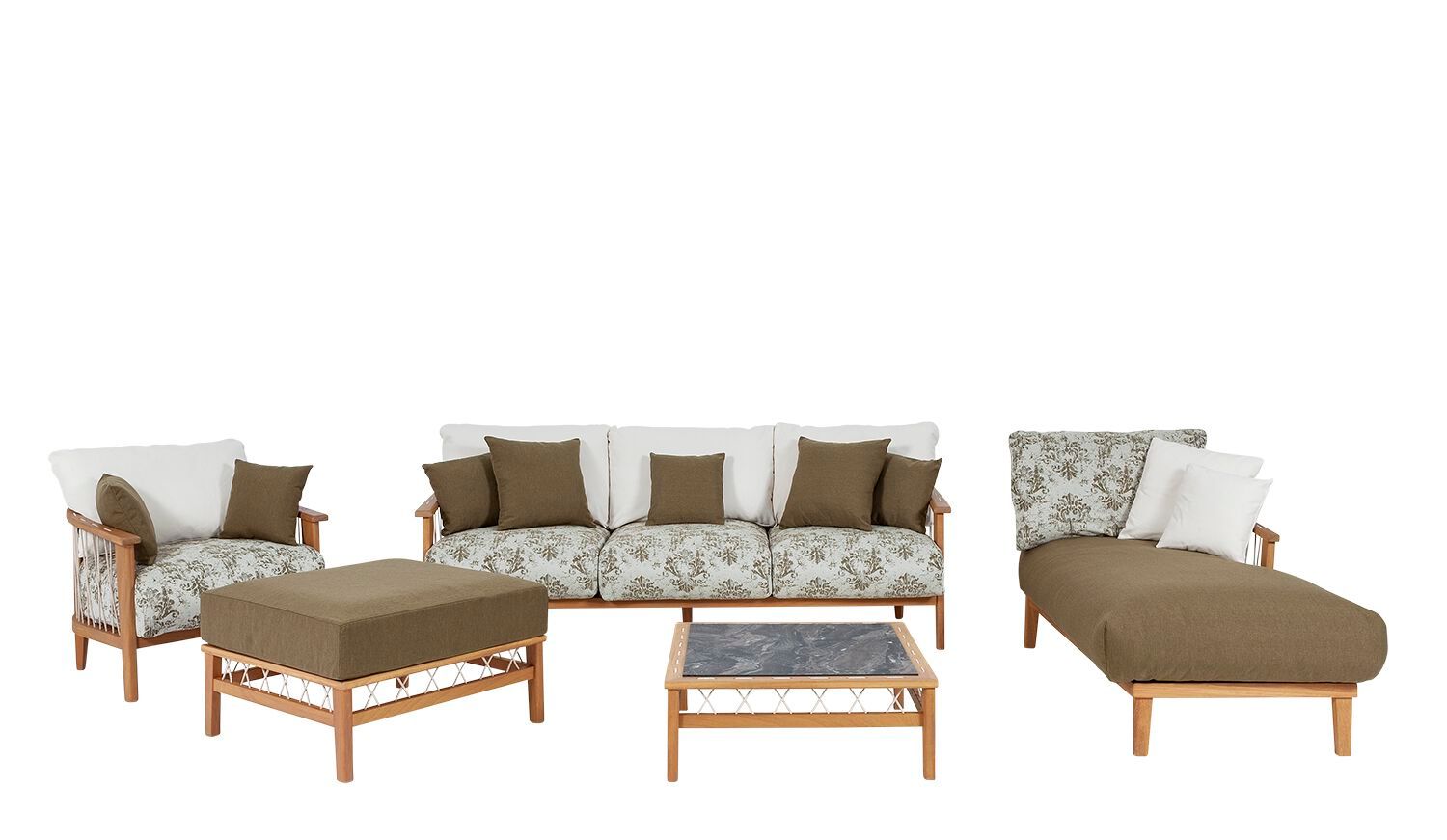 Садовая спальная кровать с тканевой подкладкой ироко Rever Zenit ARCH-00067947 - Вид №3