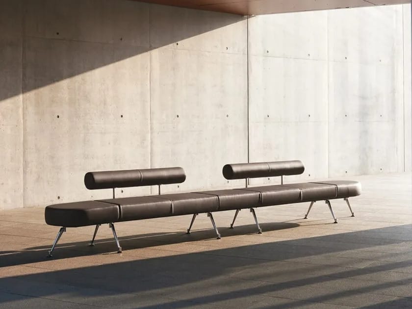 Кожаная скамья со спинкой Kastel Kuros ARCH-00087867 - Вид №6