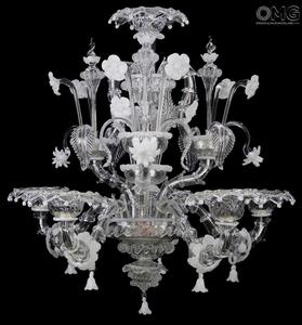 1069 ORIGINALMURANOGLASS Люстра Монте Кристалло на 5 лампочек - Реццонико Rezzonico - хрустальное муранское стекло OMG  см