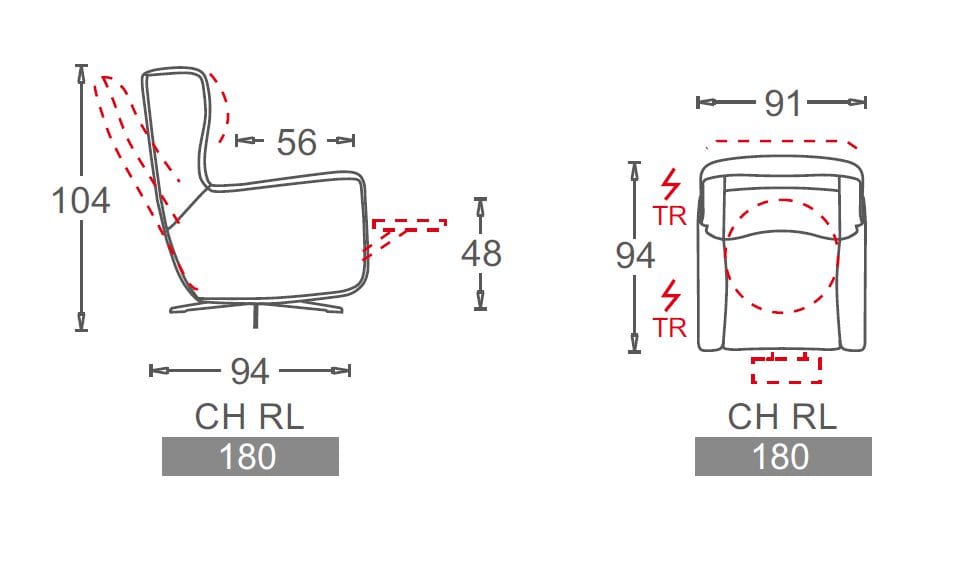 Кожаное кресло с электроприводом CAMPO DE' FIORI CL139 ARCH-00107069 - Вид №5