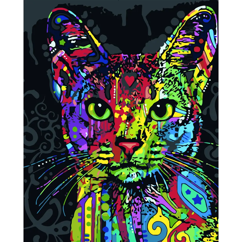 Картина по номерам Креативный усатый 40х50 см FBRUSH STLM-2088656
