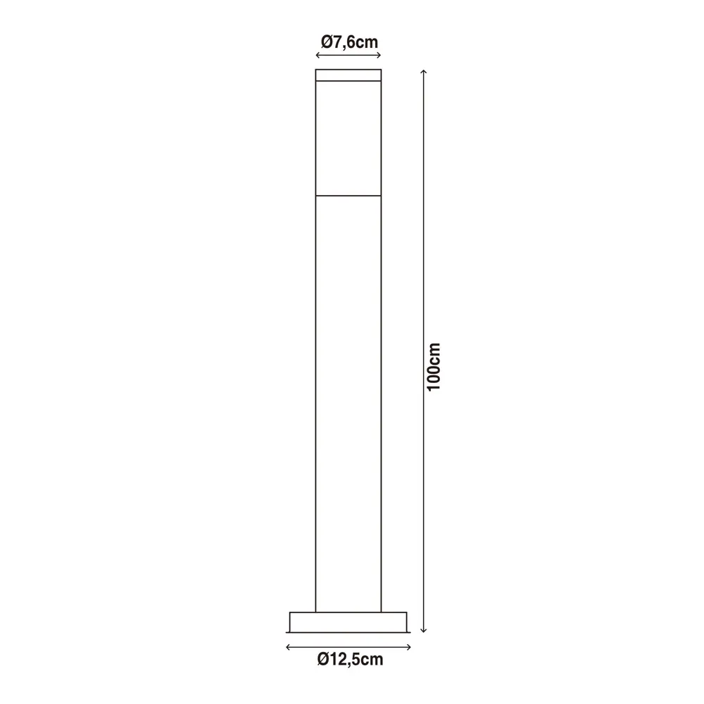Столб уличный Travis 100 см 300LM IP44, датчик движения 81971116 STLM-2068498 INSPIRE  - Вид №4