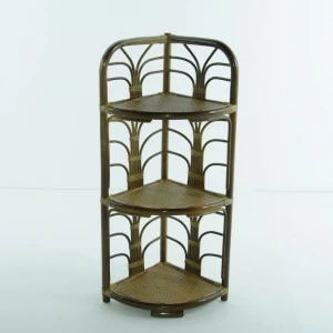 Этажерка угловая с 3 полками олива Calamus Rotan VINOTTI  00-3885325 Зеленый