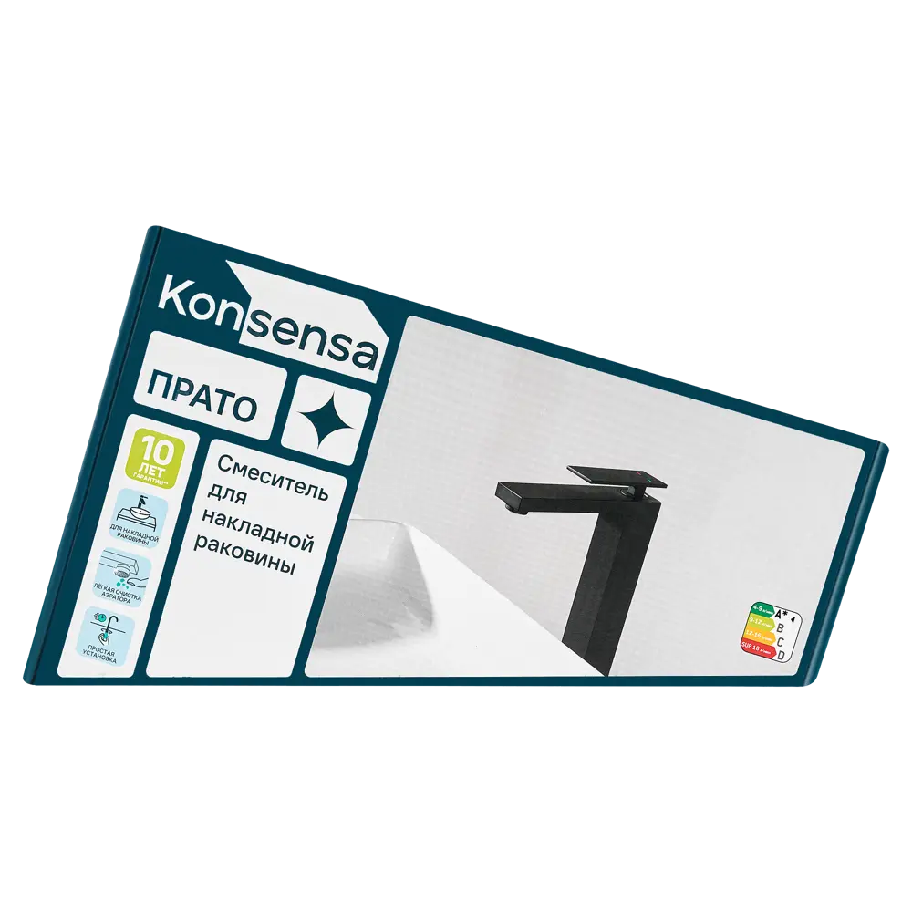 Смеситель Konsensa Прато для раковины - черный матовый с керамическим картриджем 89396330 STLM-1579468 - Вид №4