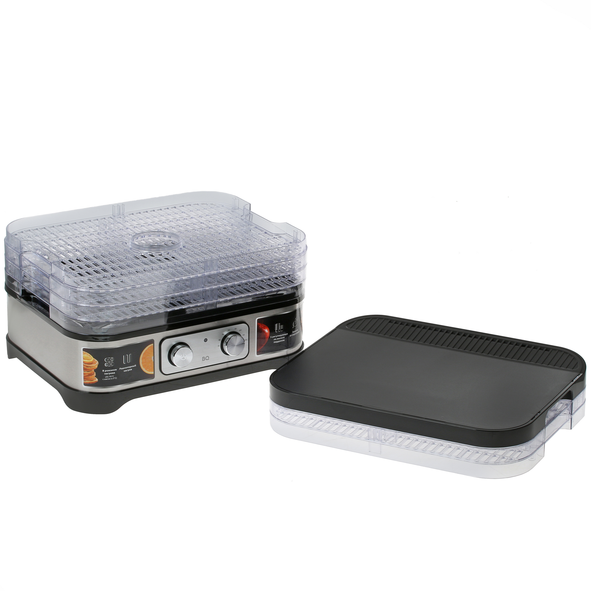 9902522 Сушилка для овощей и фруктов BQ FD1000 серебристый STDN-0007390 - Вид №5
