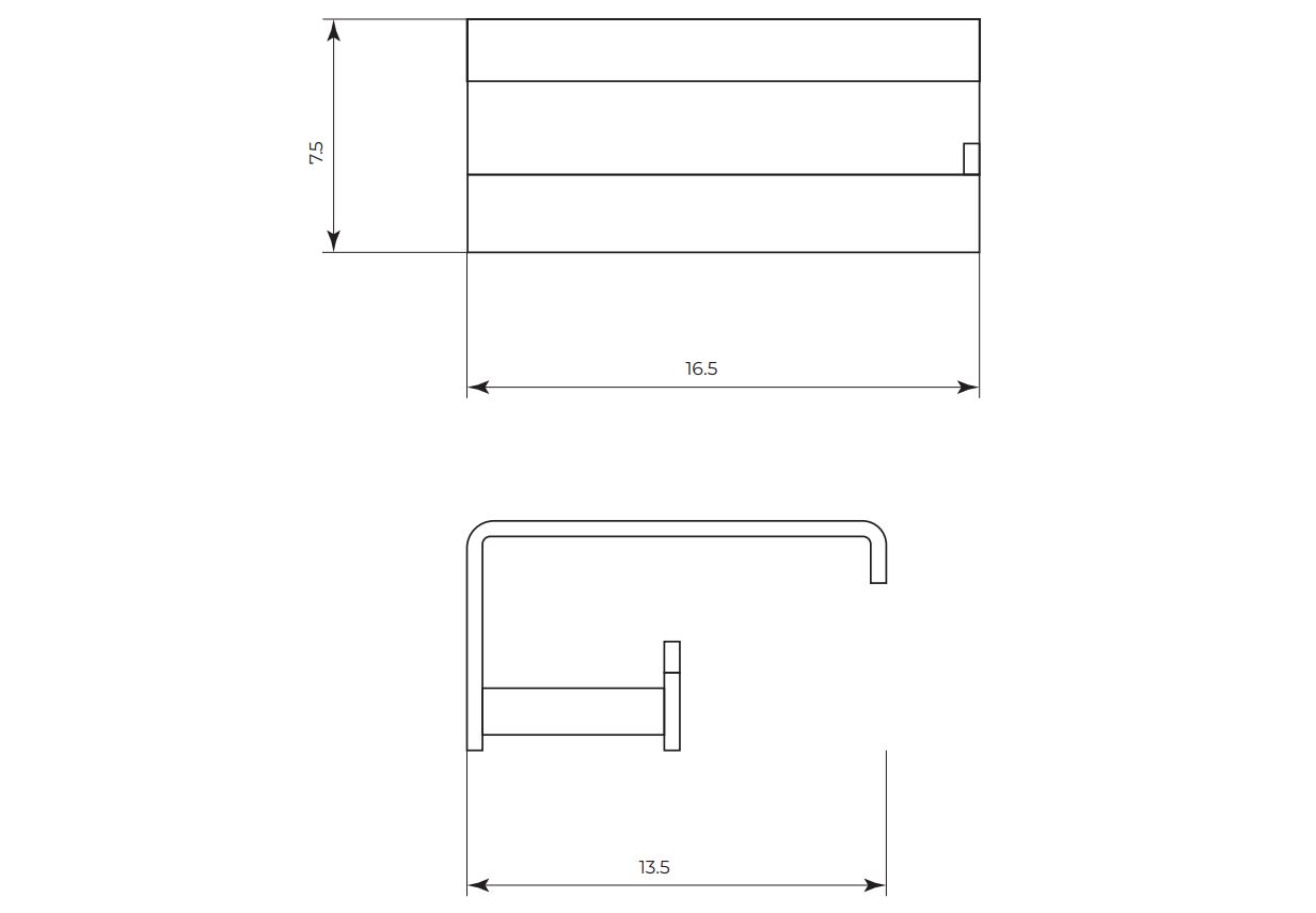 Латунный держатель рулона с полкой Gaia Mobili Complements ARCH-00114924 - Вид №1