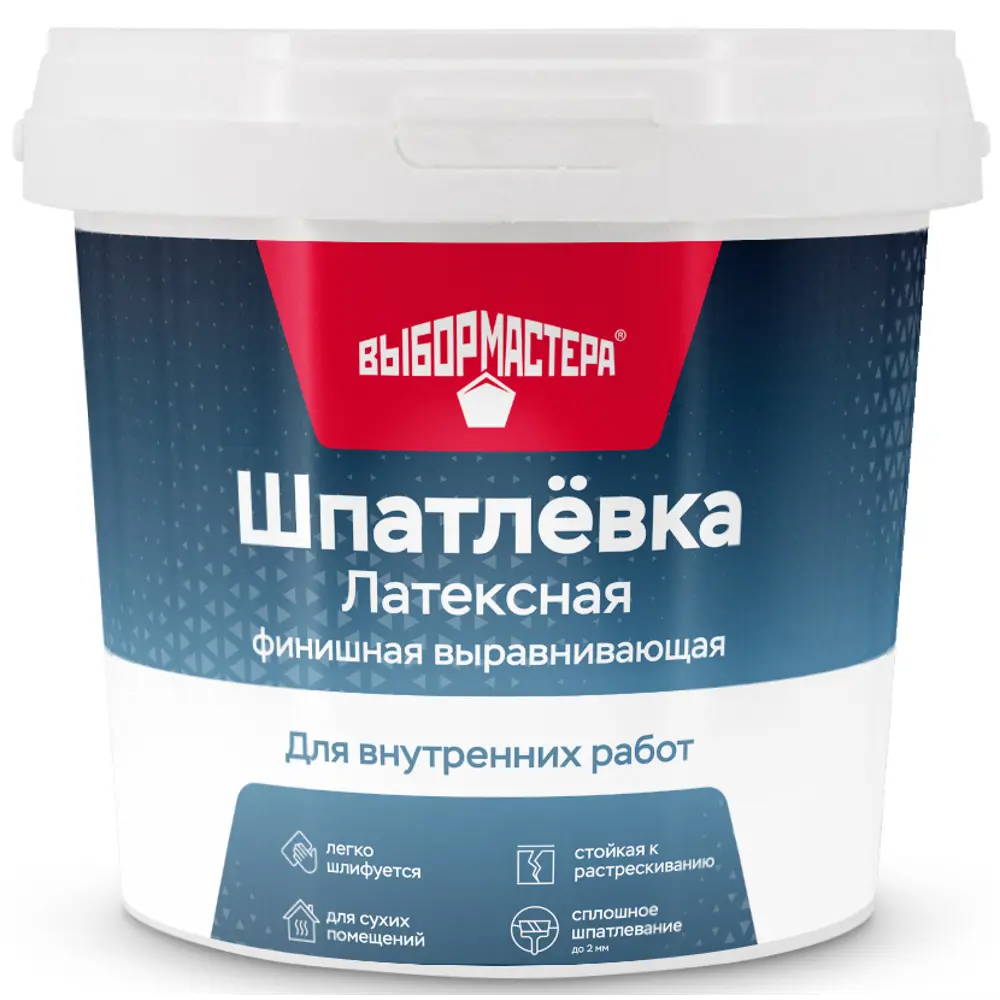 Шпаклевка латексная финишная Выбор мастера 1.5 кг цвет белый 89408988 STLM-2112485 