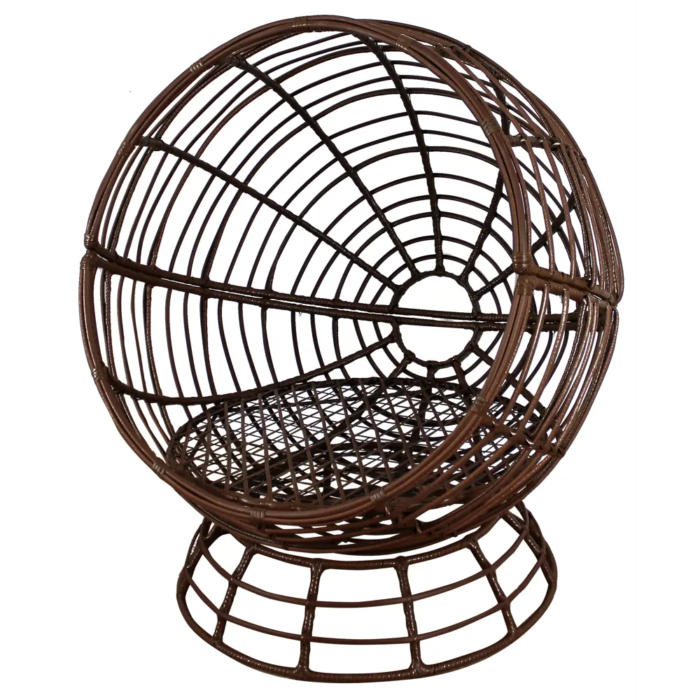 Кресло садовое Greengard Енисей сталь/искусственный ротанг коричневый с подушкой Кресло садовое "Енисей" STLM-2122760 - Вид №2