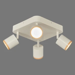 Светильник накладной поворотный Lumin Arte SPOT06-CLL20W-4, 20 Вт, цвет белый/дерево