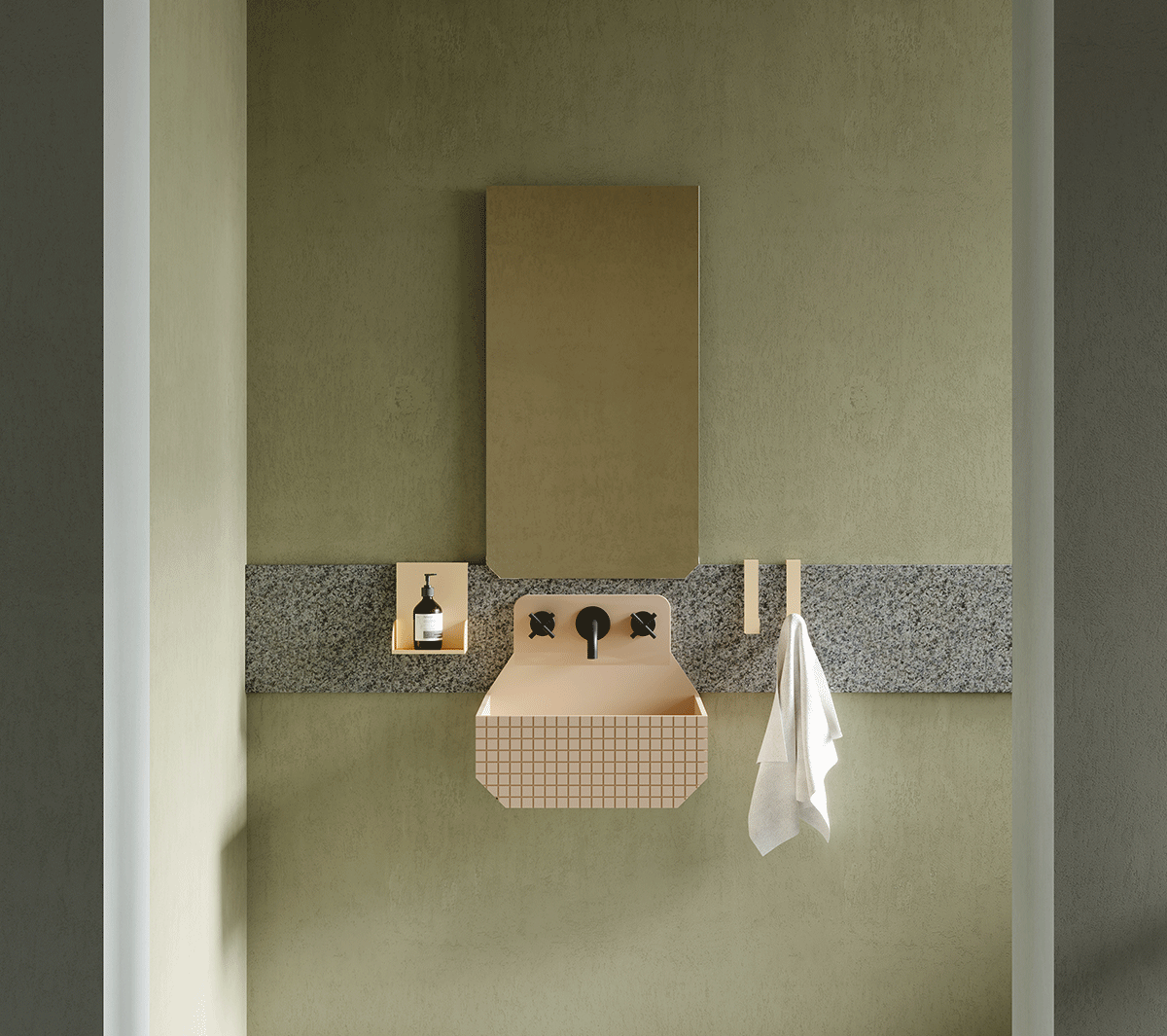 com_EXLAVFRIEZE1HC Подвесная раковина настенная прямоугольная Ex.T Frieze белая - Вид №1