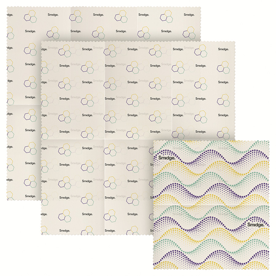 SMID87 Набор из 3 многоразовых оберток для ланча, пчелиный воск Smidge 