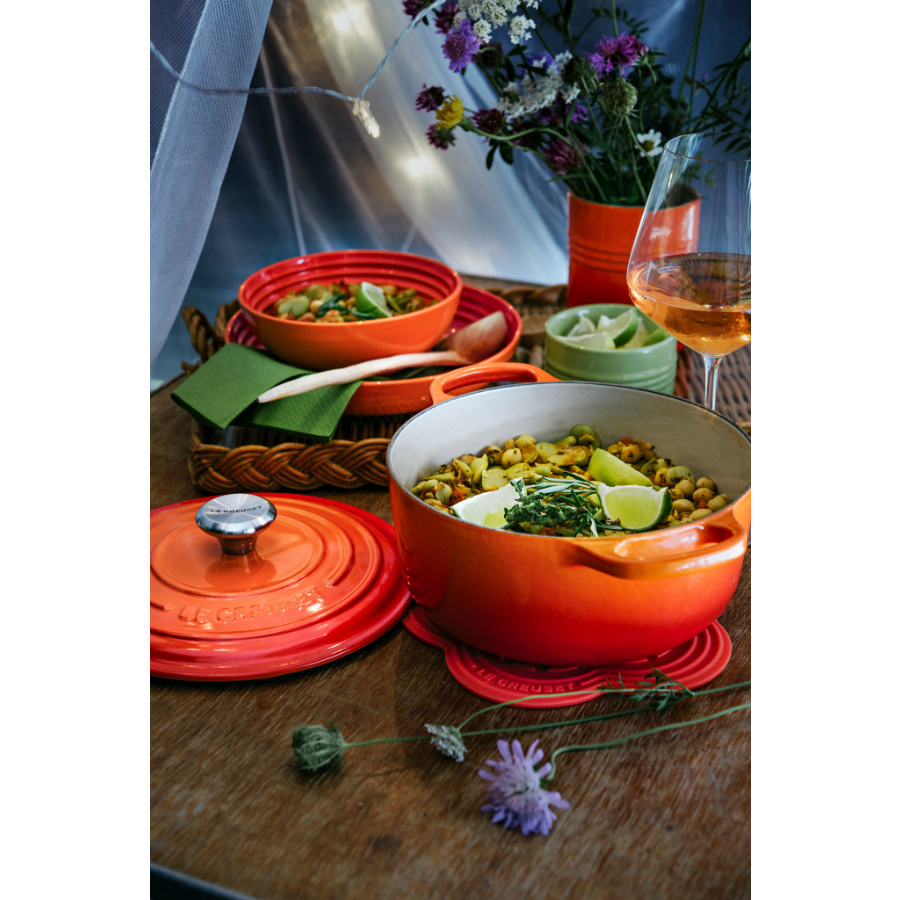 Кастрюля чугунная Le Creuset, Ø24 см, оранжевая 21177240902430 - Вид №6