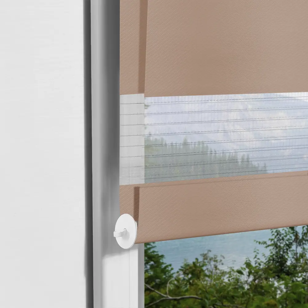 Рулонная штора KREAFORTA Moskva день-ночь 140×175 см с регулировкой света 89408501 STLM-1583624 - Вид №4