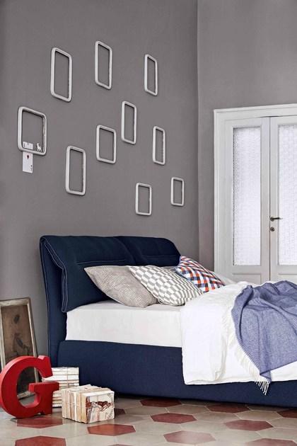 Bonaldo Двуспальная кровать со съемным покрытием с мягким изголовьем sun-id-1362275 - Вид №3