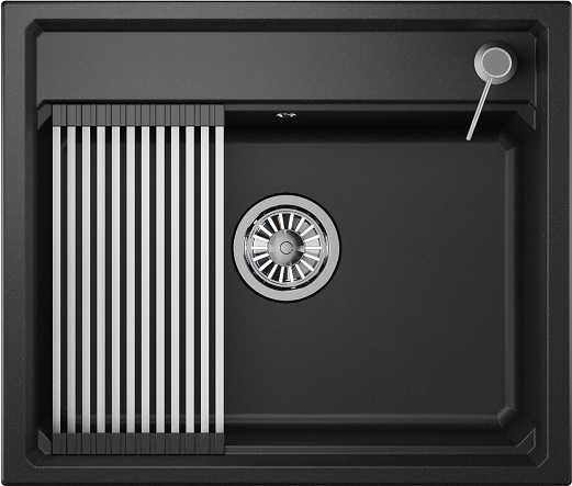 KS-6003, ЧЁРНЫЙ, кухонная мойка, кварц