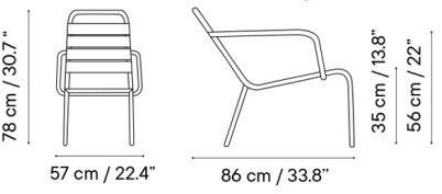 iSimar Штабелируемое садовое кресло из алюминия с подлокотниками Barceloneta 8023 - Вид №2