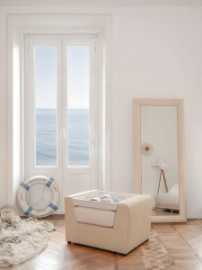 Журнальный столик / пуфик из рафии