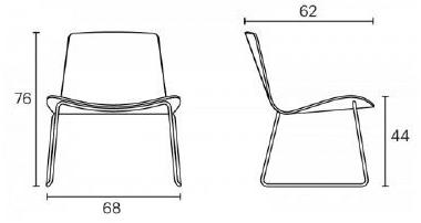 ENEA Санный стул с обивкой из ткани Lottus lounge sun-id-1511837 - Вид №4