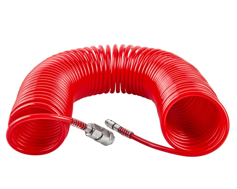 Пневмошланг Elitech спиральный 15 метров для компрессорного оборудования 84552342