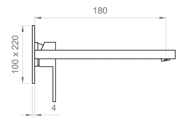 Смеситель для раковины с 2 отверстиями и пластиной Ercos Versilia ARCH-00019126 - Вид №1