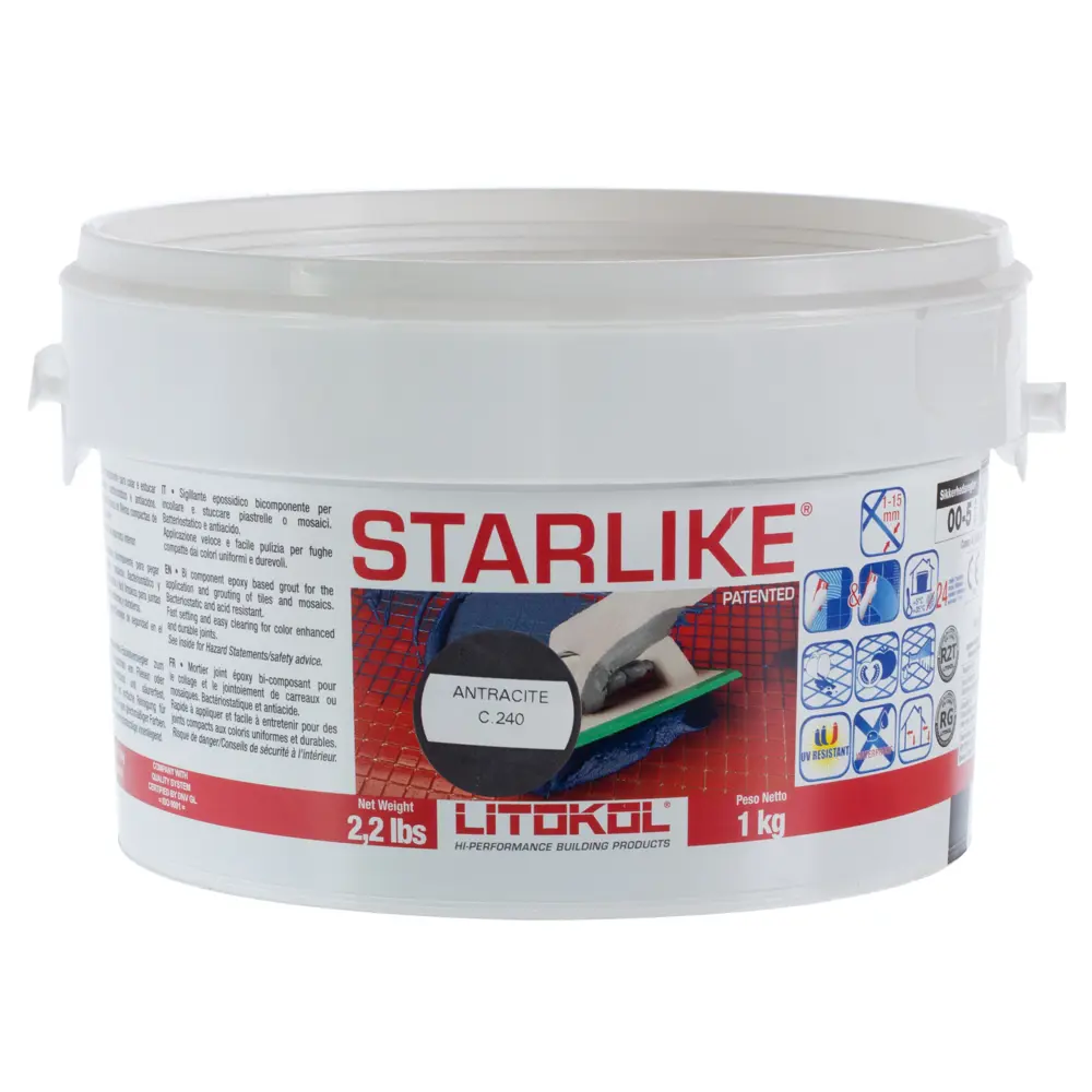 Затирка эпоксидная Litokol Litochrom Starlike C.240 цвет чёрный 1 кг 15908302 STLM-2189266 Без серии - Вид №1