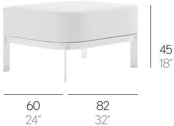 GANDIABLASCO Прямоугольный пуф из ткани Solanas sun-id-1509505 - Вид №2