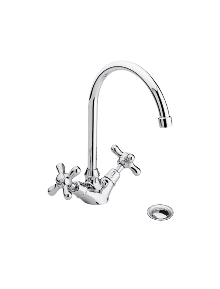 0305/2/C Bellosta Rubinetterie Умывальник с одним отверстием и вращающимся носиком ROMINA