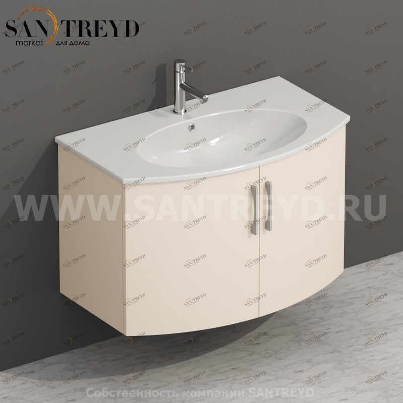 MDMA80Y041 Тумба с двумя створками 78 см бежевая Globo 4ALL Италия Ceramica Globo