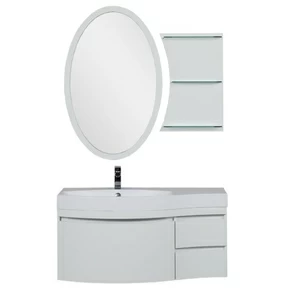 Комплект мебели Aquanet Опера 115 L белый (3 ящика)