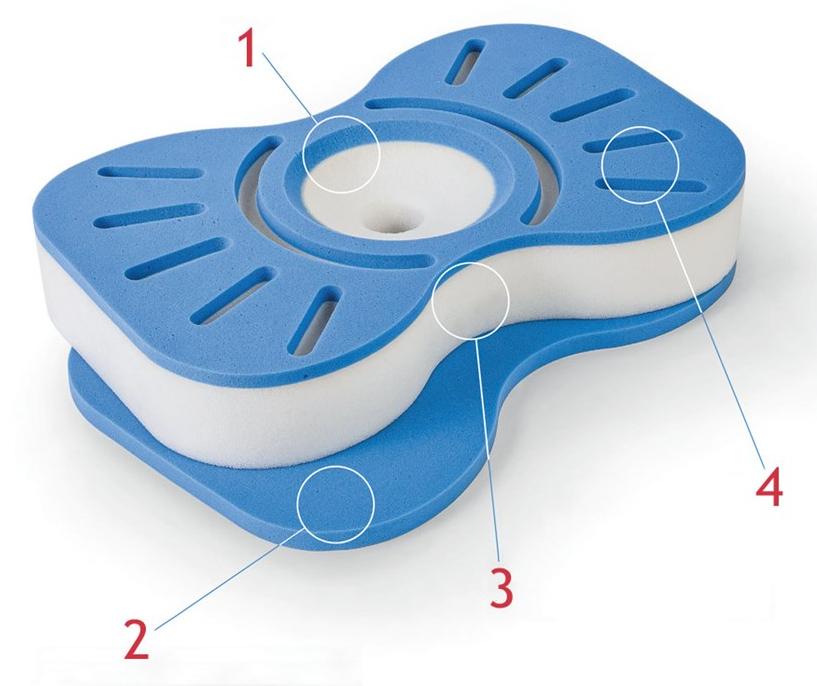 Manifattura Falomo Эргономичная шейная подушка из пеноматериала с эффектом памяти sun-id-1460132 - Вид №3