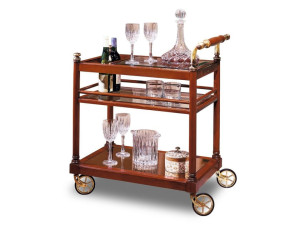 Деревянная барная тележка