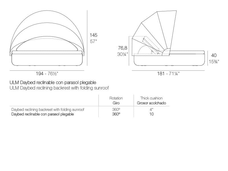 Круглая Садовая кровать в иглу Vondom Ulm ARCH-00038566 - Вид №4