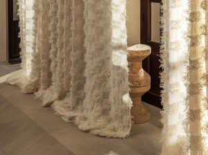 Льняная однотонная ткань