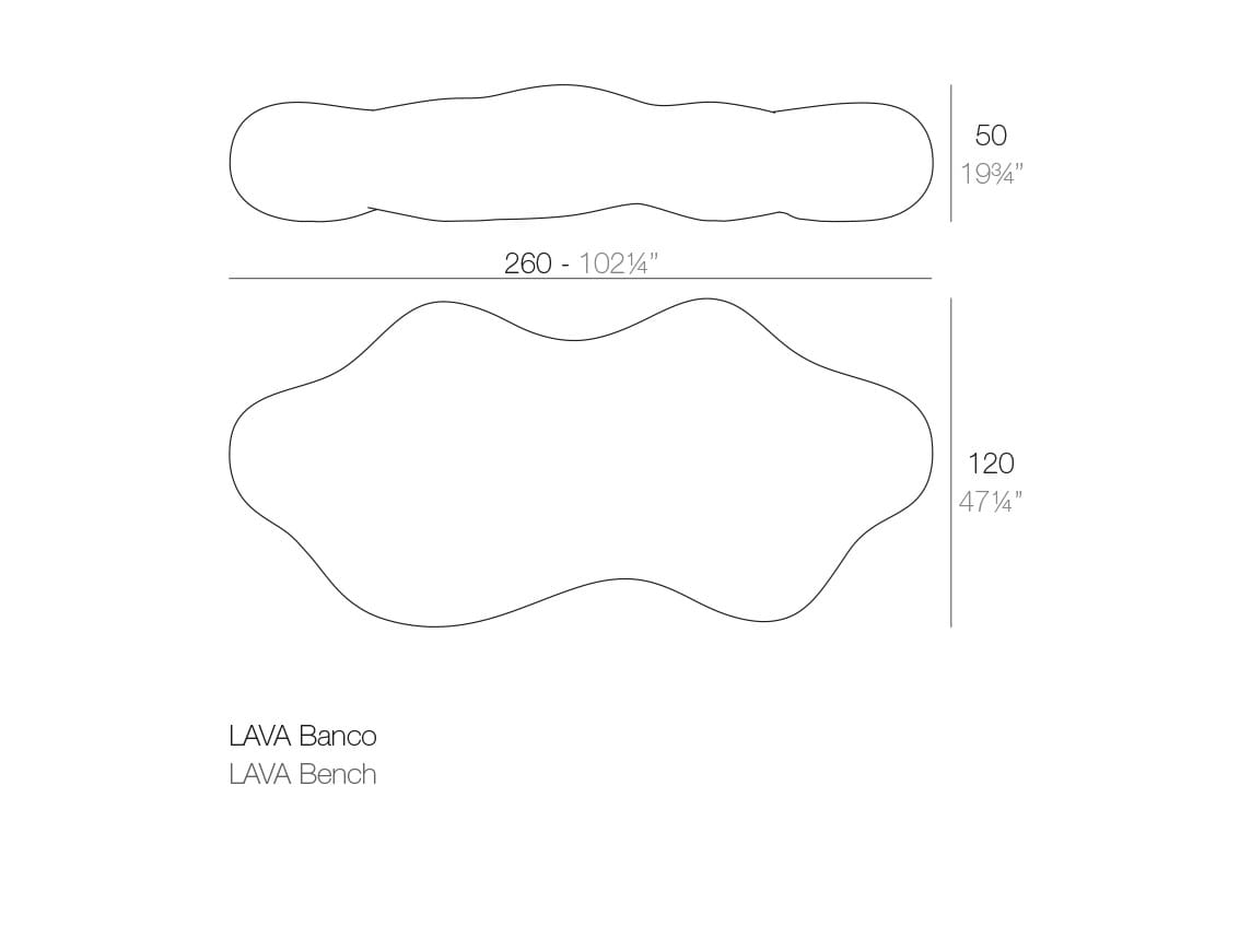 Садовая скамейка Vondom Лава ARCH-00130602 - Вид №2