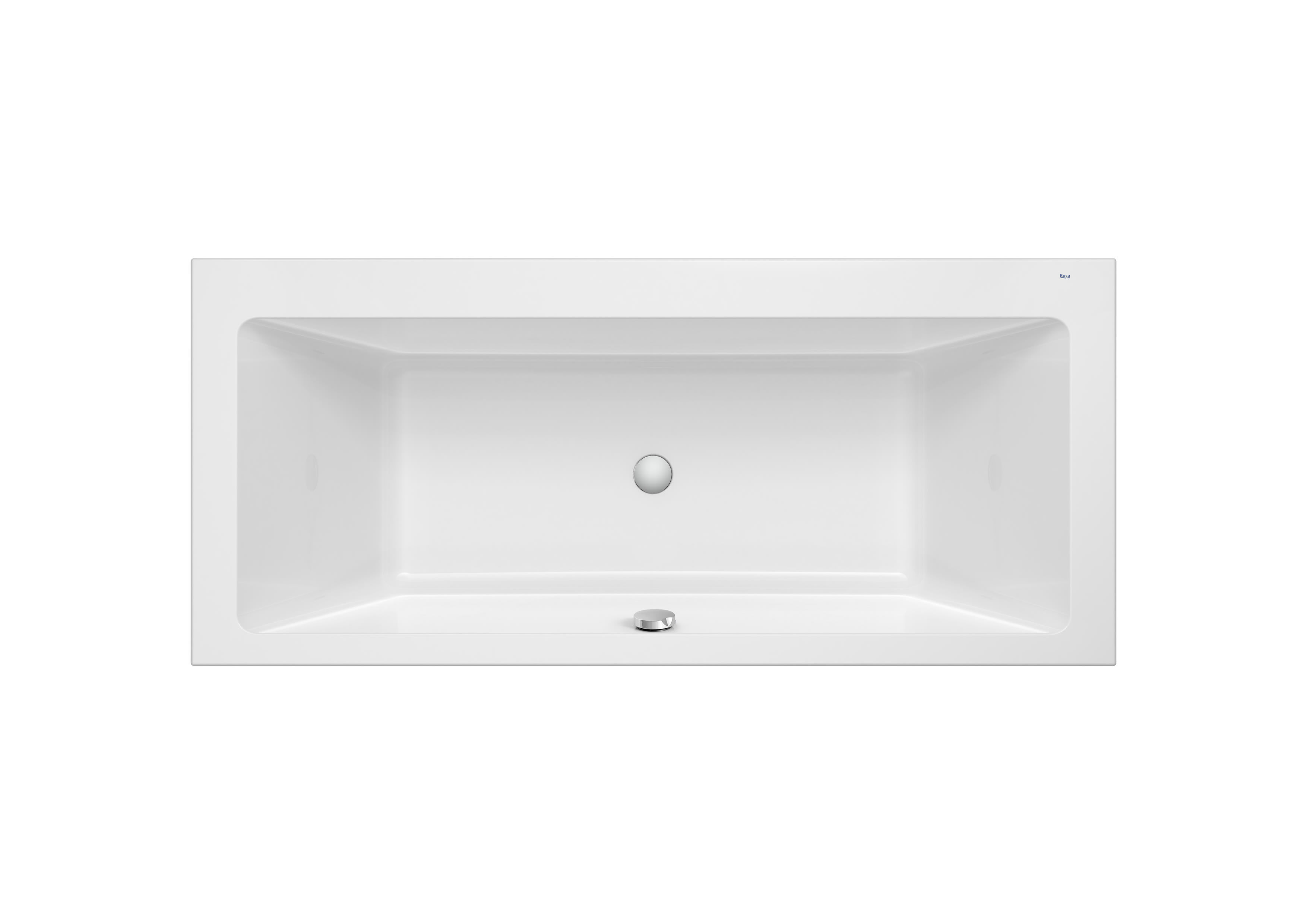 A248604001 Двухместная прямоугольная акриловая ванна с гидромассажем Total и сливным комплектом ROCA Vythos  - Вид №1