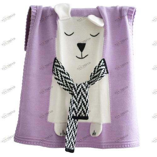 Плед розовый Мишка большой APERO ДИЗАЙНЕРСКИЕ, ЖИВОТНЫЕ 010298 Розовый 