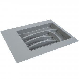 18691444 Лоток для столовых приборов 340 мм, пластик, цвет серый