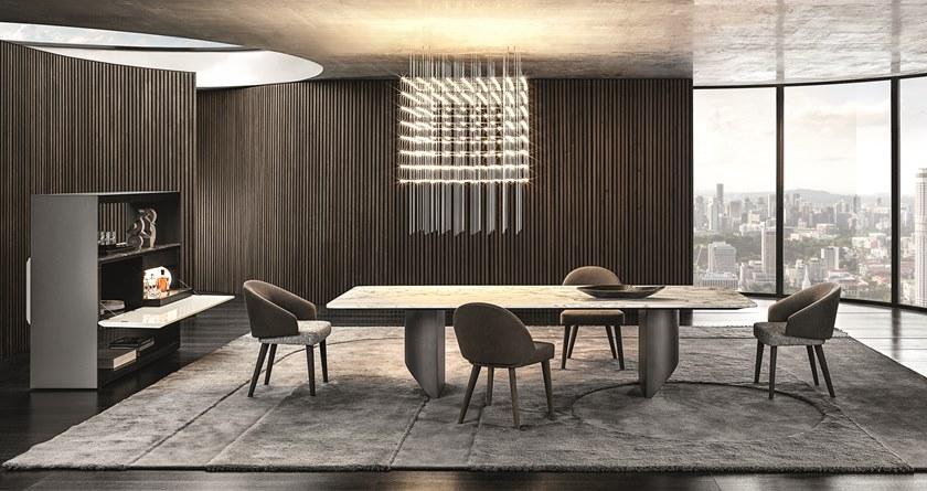 Minotti Прямоугольный мраморный стол для гостиной Wedge sun-id-1467030 - Вид №1